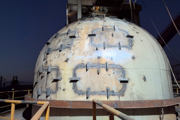 熱風(fēng)爐球頂熱態(tài)修復(fù)